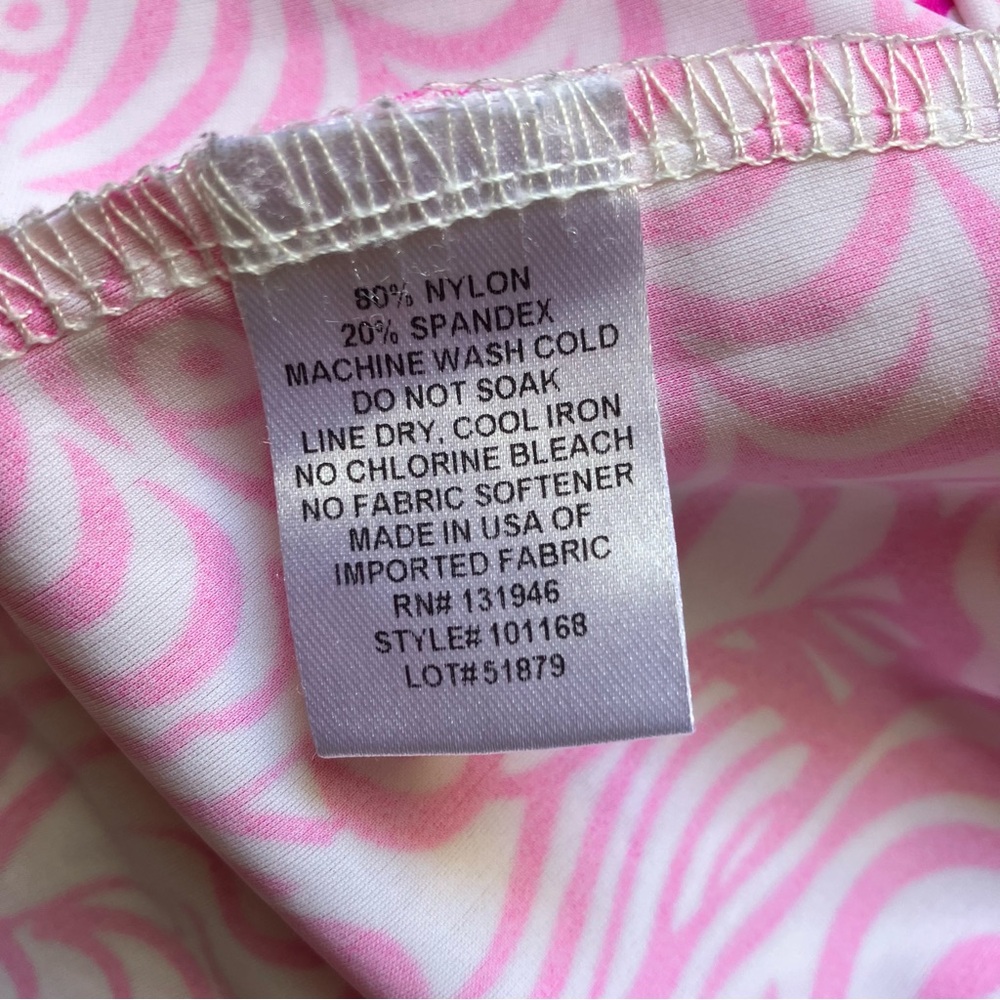 Jude Connally Pink/White Hidden Tiger Long Sleeve Collared Dress size Small - Picture 10 of 10